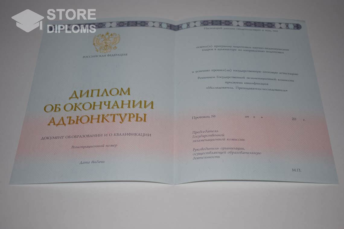 Диплом Адъюнктуры период выдачи 2014-2025  Долгопрудный